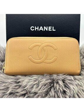 Chanel Wallet Coco Stitch Round Zip